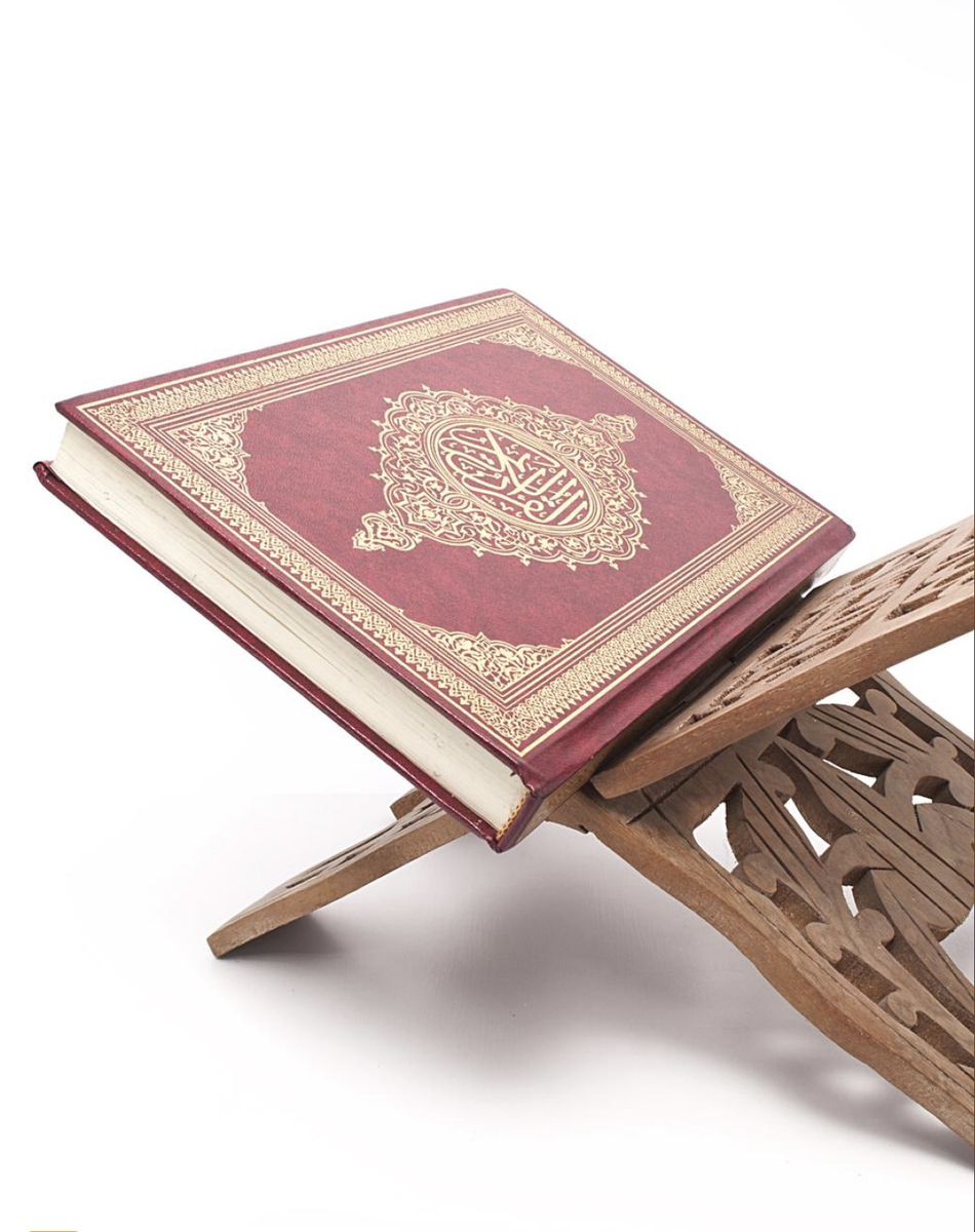 Quran on wooden stand